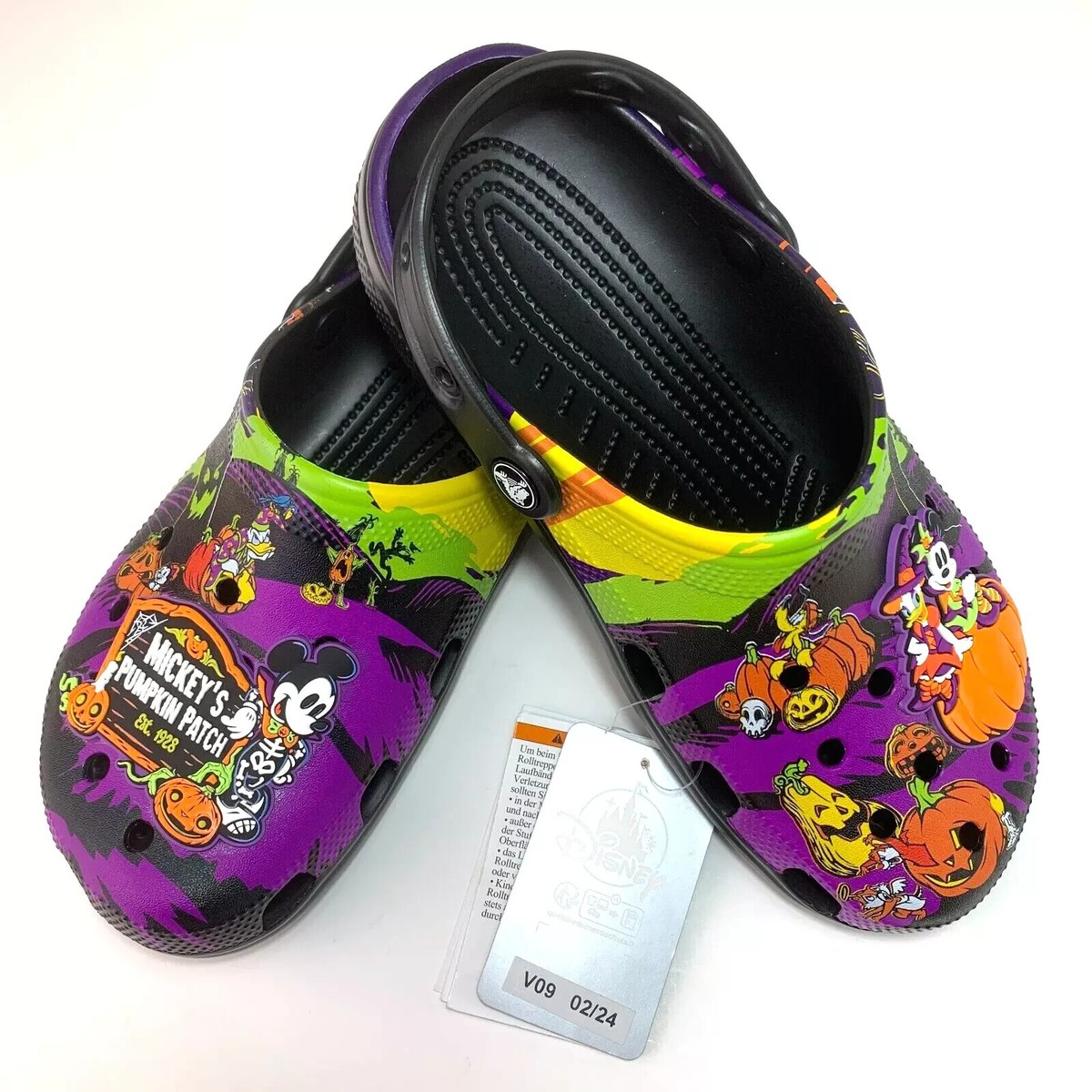 Disney Parks Halloween 2024 Mickey's Pumpkin Patch Adult Clogs