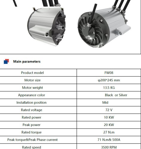 PMSM BLDC motor10Kw,20Kw WaterCool 72V HighSpeedController72660,90V,660Apeak kit - Imagen 6 de 17