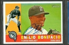 2009 Topps #564 Emilio Bonifacio Florida Marlins Baseball Signed Autograph (G20)