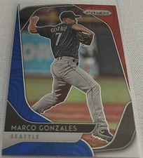 2020 Prizm Baseball Marco Gonzales Seattle Mariners Red White Blue Prizm #45