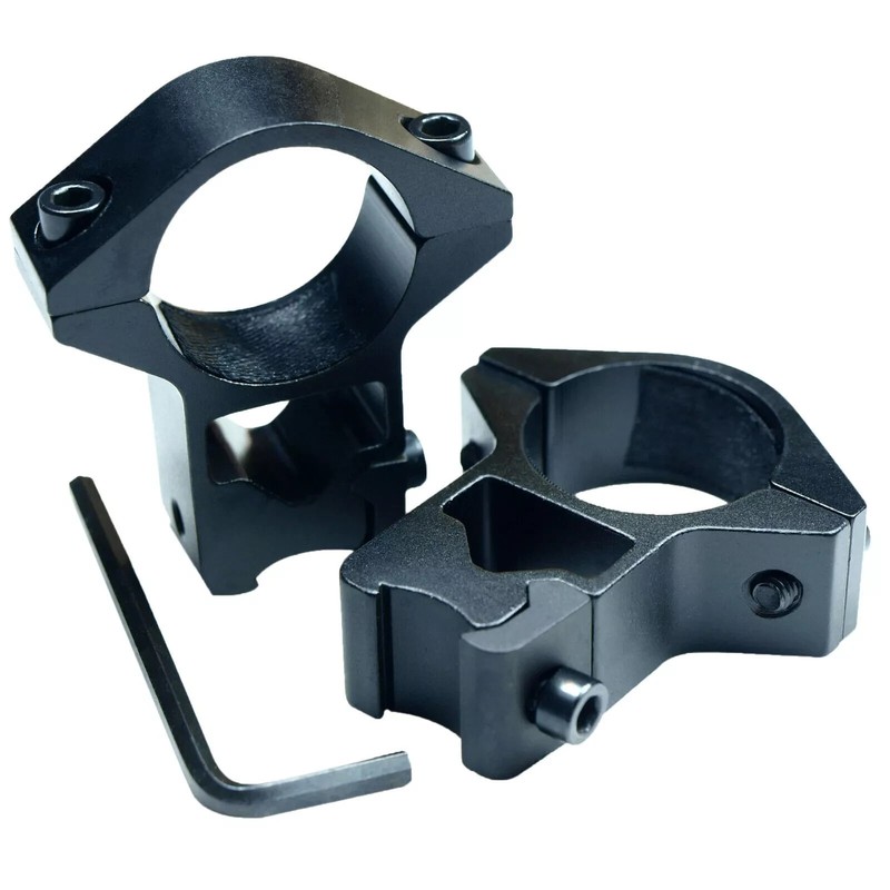 Pair See-Thru Dovetail Scope Rings High 1" Diameter 11mm 3/8"  Ring Mount