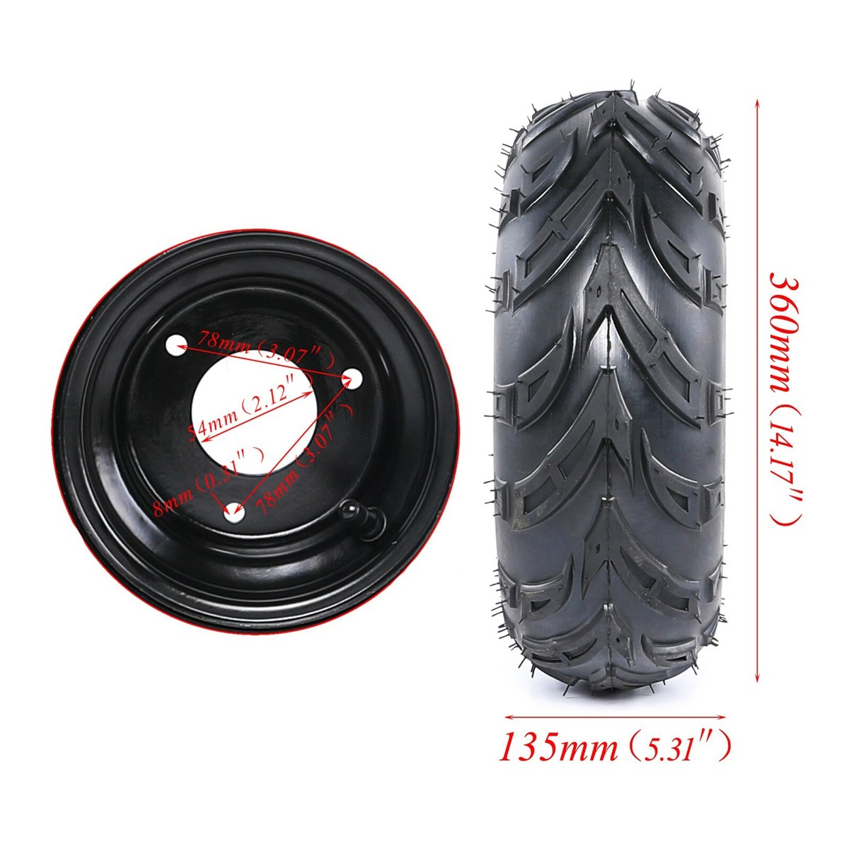 2-Pack Inner Tubes For ATV/Go-Kart - Size 145/70-6, Fits 145x70-6 & 450/530-6 Tires