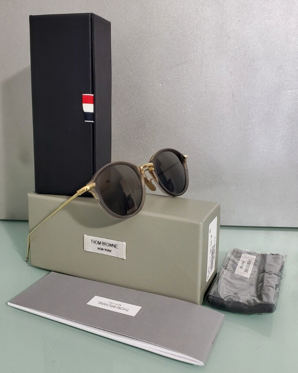 THOM BROWNE TB-011 G-T-GREY-GLD SUNGLASSES SATIN GREY THOM BROWNE TB-011 G-T-GREY-GLD SUNGLASSES SATIN GREY