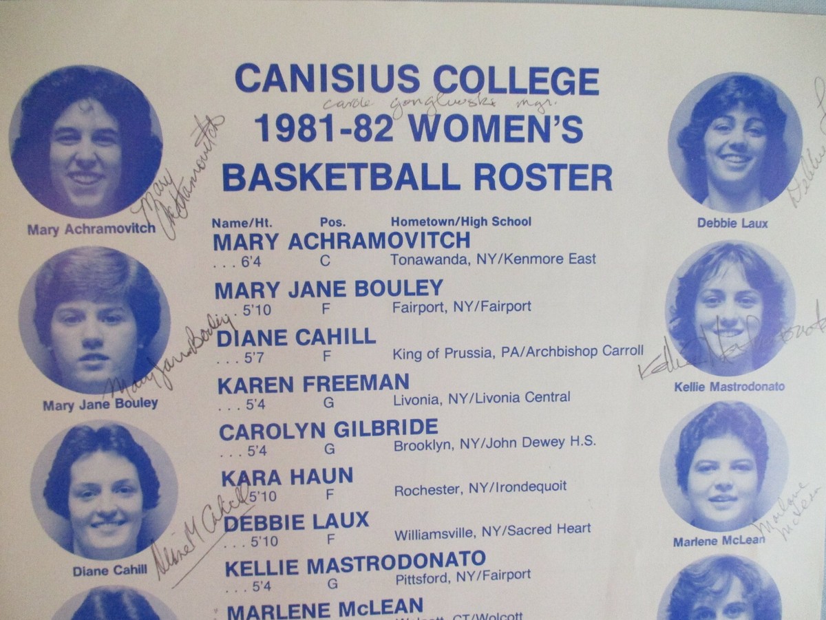 1981 Canisius College Women Basketball Guide(14 Sig(SISTER MARIA