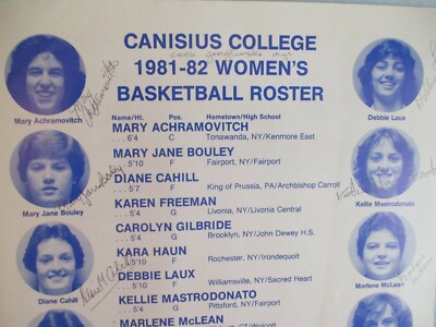1981 Canisius College Women Basketball Guide(14 Sig(SISTER MARIA PARES/KARA  HAUN