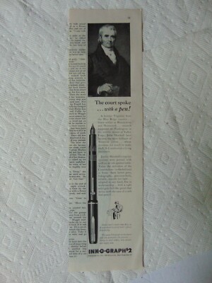 1945 INK-O-GRAPH PEN only $2 vintage art print ad