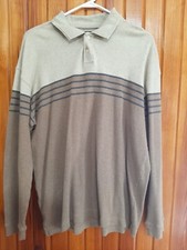 Dockers Mens Pullover Sweater Knitted Long Sleeves Kahki Brown Size Large