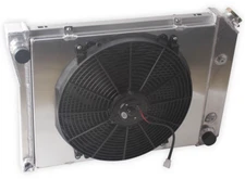 Aluminum Radiator+Shroud+Fan Fits 1968-1974 Chevy Nova 1975-1987 EL Camino 3 Row