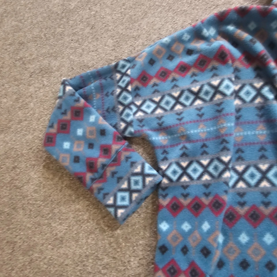 Suéter Cuddl Duds Mujer Medio Azul Polar Suroeste Sudadera con Capucha Cárdigan Informal Foto 4 de 4