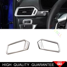 For Honda Accord 10th 2018-2022 Matte Silver Console L&R Air Outlet Vent Trim 2*
