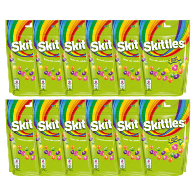 Skittles Crazy Sours saure Kaudragees mit Zuckerhülle 136g 12er Pack