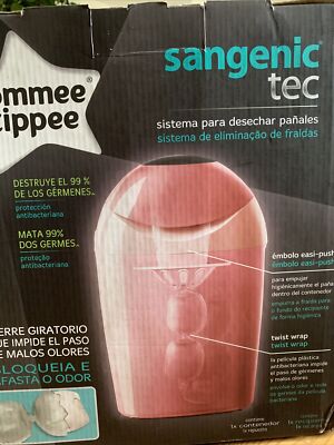 Tommee Tippee Sangenic Windeltwister Windelentsorgungssystem Windeleimer Rosa
