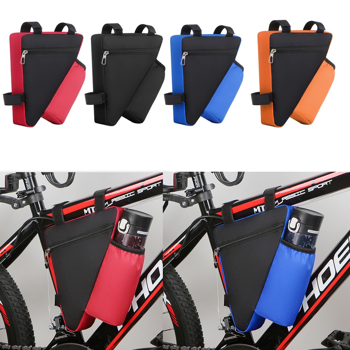 BORSA SELLA TELAIO Anteriore Triangolo A Forma Di Triangolo Per Bici Ciclismo EUR 10,92 - Foto 11