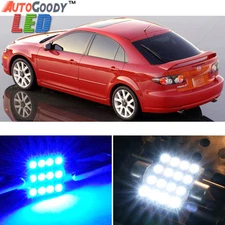 12 x Premium Blue LED Lights Interior Package Kit for 2003-2008 Mazda 6 + Tool