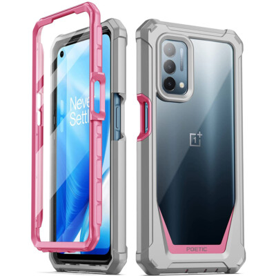 2-in-1 Case For OnePlus Nord N200 5G [Anti-Scratch Clear Back] Cover Pink 
