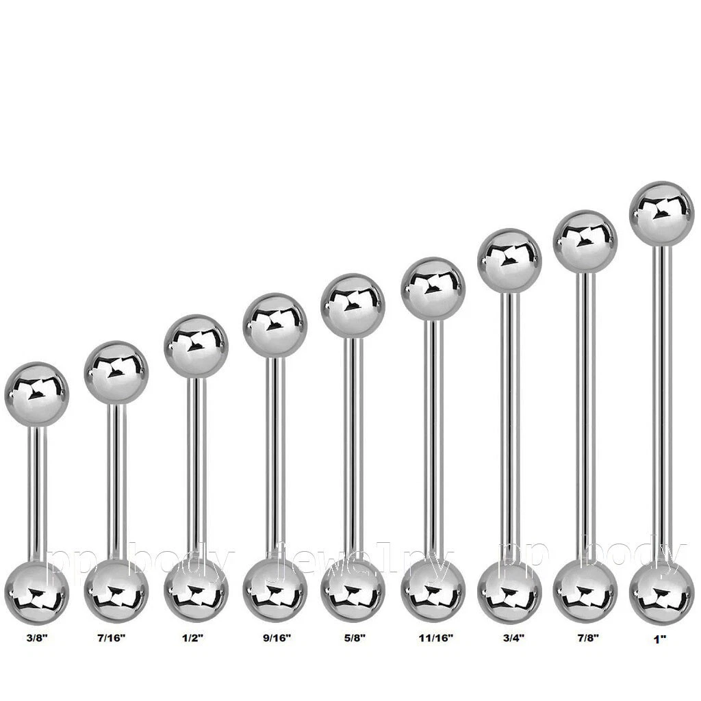 Tongue barbell length sale