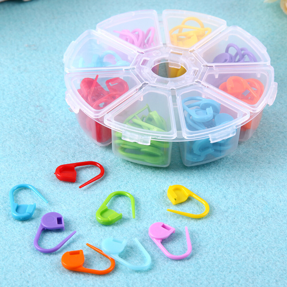 104pcs/Box 8 Colors Knitting Accessories Crochet Locking Stitch Markers