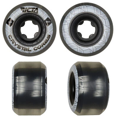 Ricta Skateboard Wheels Crystal Cores 53mm 95A Clear/Black