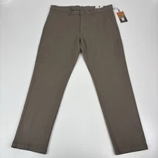 New!!!  Copper & Oak Flat Front Chino Pants Men's 34x28 Flex Comfort Beige