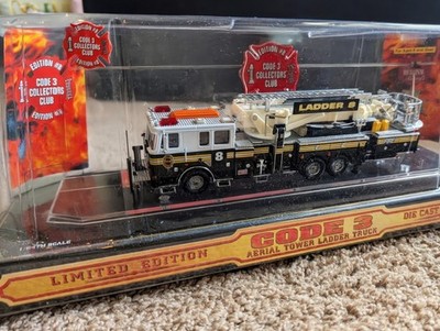 CODE 3 CHIEF'S EDITION AERIALSCOPE TOWER LADDER TRUCK MIB