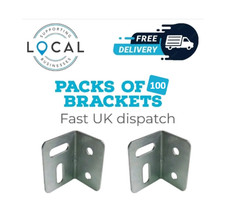 100x 90 Degree Steel Angle Brackets L Plates for Furniture Worktop Fixing