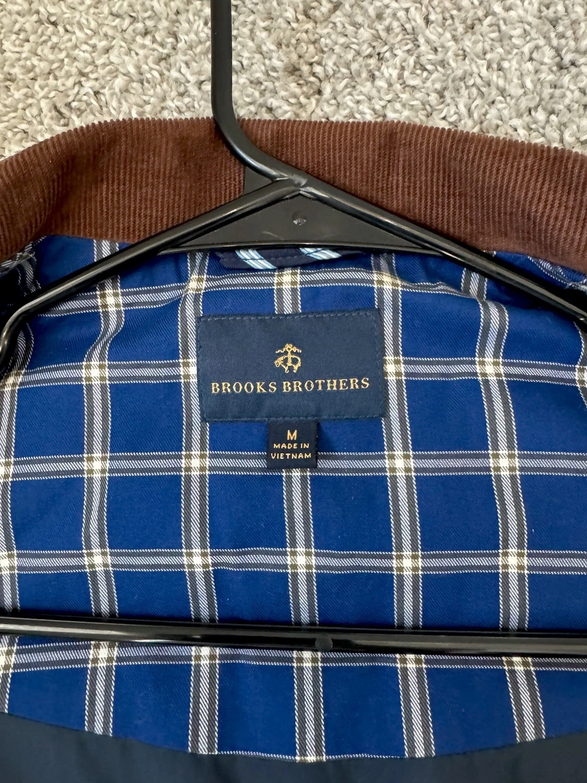 Brooks Brothers Men's Quilted Full Zip Polyester Vest w/ Pockets Blue M - product detail image 5