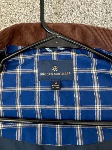 Brooks Brothers Men's Quilted Full Zip Polyester Vest w/ Pockets Blue M image 5