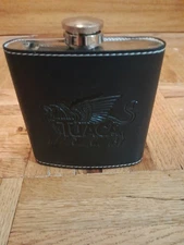 Tuaca Leather Wrapped hip Flask