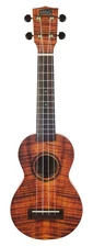 Mahalo MA1KA Artist Elite Series Soprano Ukulele. Koa Photo Flame