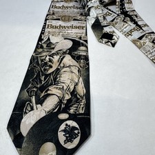 Budweiser Tie Cowboy Pool Player  Gold Tower Handmade