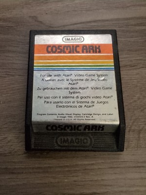 Atari 2600 Cosmic Ark Imagic Pictureless Variant Cartridge