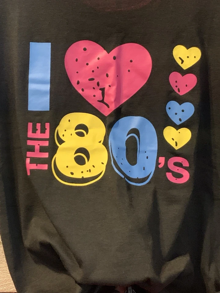 I Love The 80s Halloween Costume Adult Small- Neon Pink,Yellow,Blue - Image 4 of 4