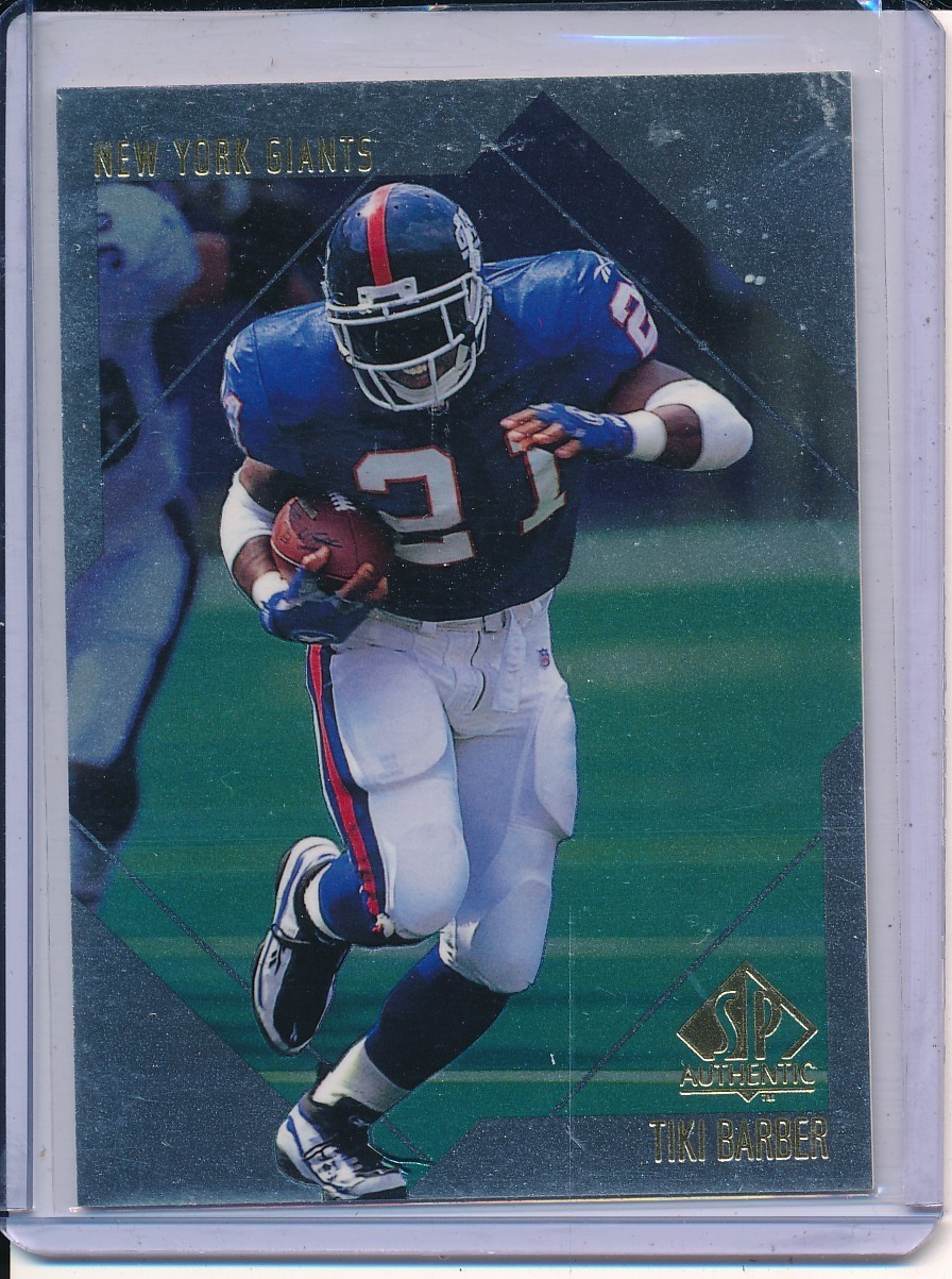 1997 SP Authentic Tiki Barber #137 Rookie RC New York Giants Football