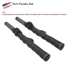 2PCS Right-Hand Standard Golf Swing Training Grip Teaching Aid Warm Up Trainer