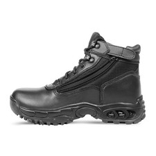 Ridge 8003ST Men's Steel Toe Leather Work Boots Black Non-Slip Tactical Military