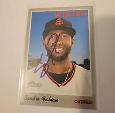 Sandro Fabian Signed 2019 Heritage Minors Baseball Card SF Giants #81