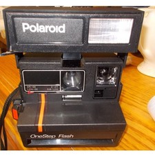 Polaroid OneStep Flash Instant Film Camera 600 Series Black Vintage Retro
