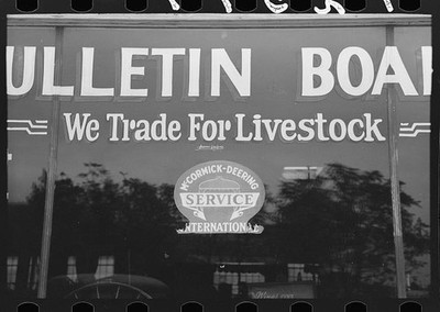 Brownwood Texas 1939 Agricultural Machinery Store Window McCormick-Deering