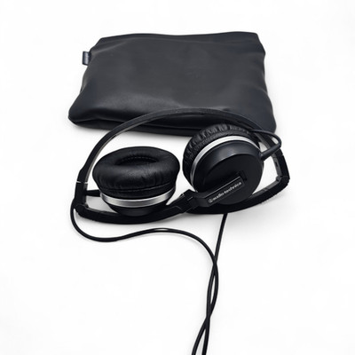 Audio-Technica ATH-ANC1 QuietPoint Noise Cancelling Headphones Black Mint + Case