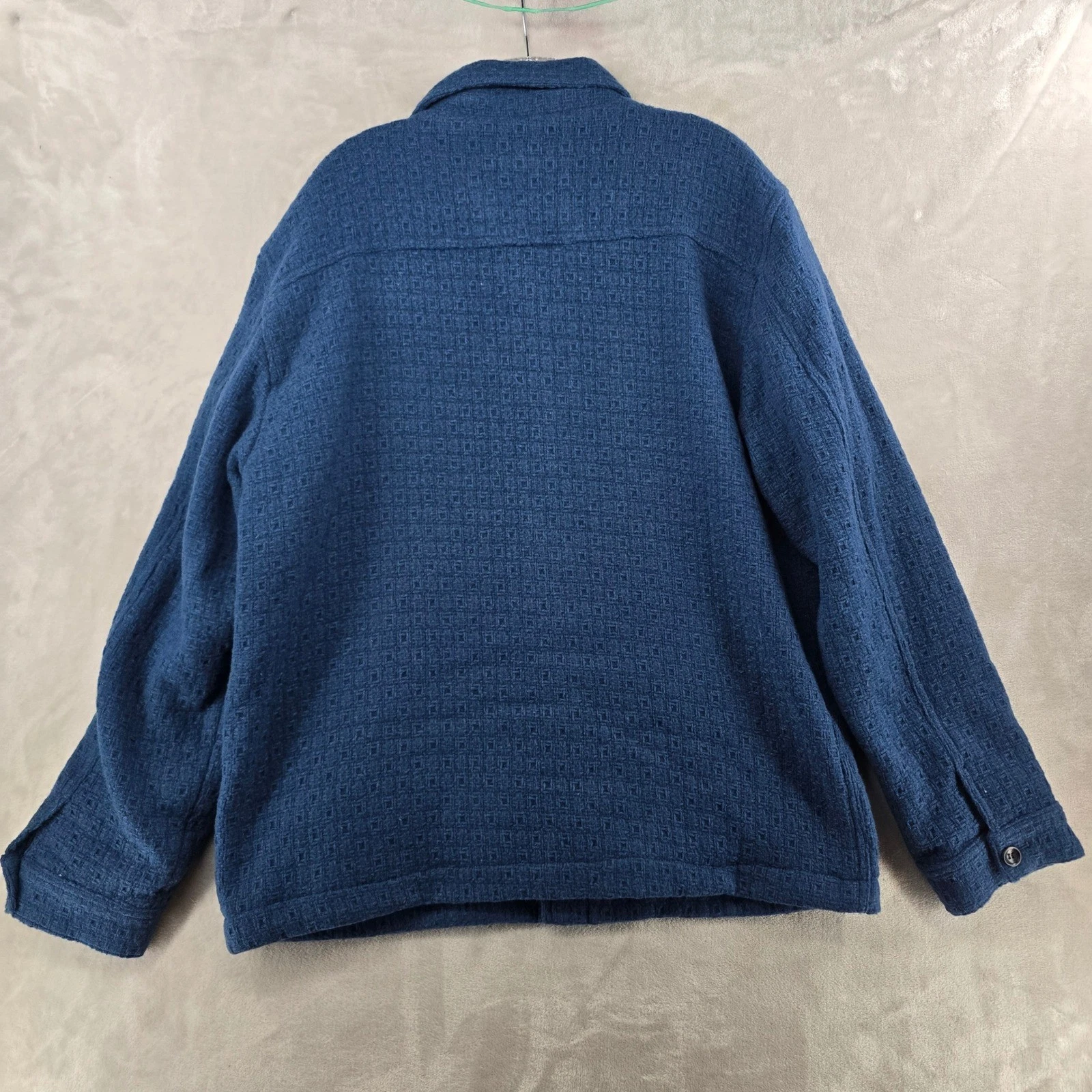 NEW Far Afield Station Jacket Men XL Insignia Blue Italian Wool Blend image 7