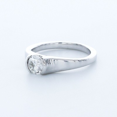 0.7CT Lab-Created Diamond E/VS2 Very Good Cut Round Brilliant 18K White Gold Hel