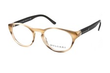 Bvlgari 3012 5077 Light Brown Marble Brown size 50/19/140 Italy Eyeglasses