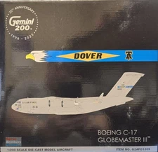 GEMG21309 1:200 Gemini Jets Boeing C-17 Globemaster III Reg No: 06-6168 Dover