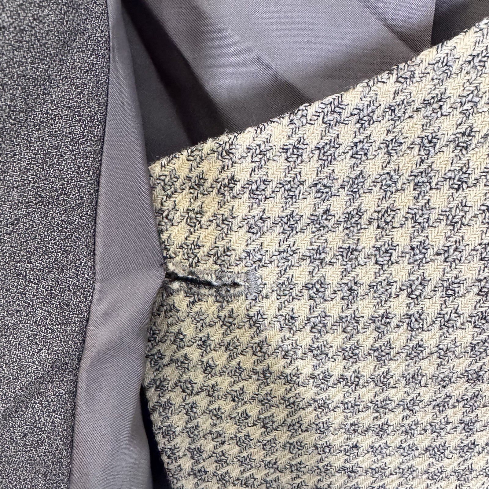 Vintage Jacques Vert Houndstooth Blazer – Wool Blend – Double Breasted – UK 14 image 10