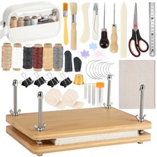 50 Pcs Book Binding Kits for Beginners - Complete DIY Kit with Tools  Instru...