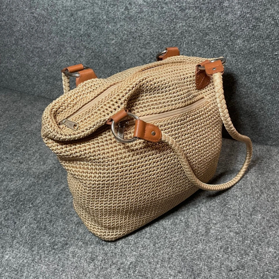 The Sak Crochet Tote Bag Straw Woven Handbag Shoulder Purse - Image 4 of 4