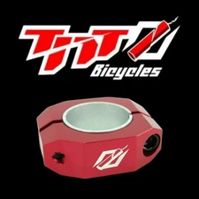 TNT Bicycles Double-Bolt BMX Seat Post Clamp - 31.8mm & 28.6mm Red