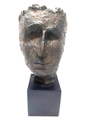 Museum Piece: Vintage Face Metal Sculpture | Memorial Day Deal