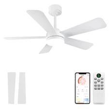 40 Inch Ceiling Fans with Lights, Outdoor Ceiling Fan with APP and Remote Con...