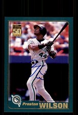 Signed Baseball Card Auto Preston Wilson 2001 Topps #44 Florida Marlins